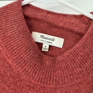 Madewell Crewneck Cropped 100% Cashmere Sweater Sz S/M